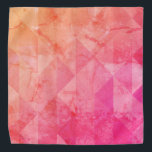 Grunge pink orange watercolor custom name text bandana<br><div class="desc">Geometric pink orange design,   watercolor bright colours</div>