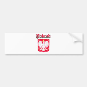 Grunge  Poland coat of arms designs Bumper Sticker