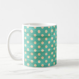 Grunge polka dots seamless pattern coffee mug