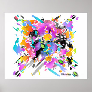 GRUNGE PUNK SPLATTER ART POSTER