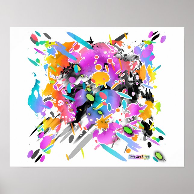 GRUNGE PUNK SPLATTER ART POSTER (Front)