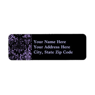 Grunge Purple Damask