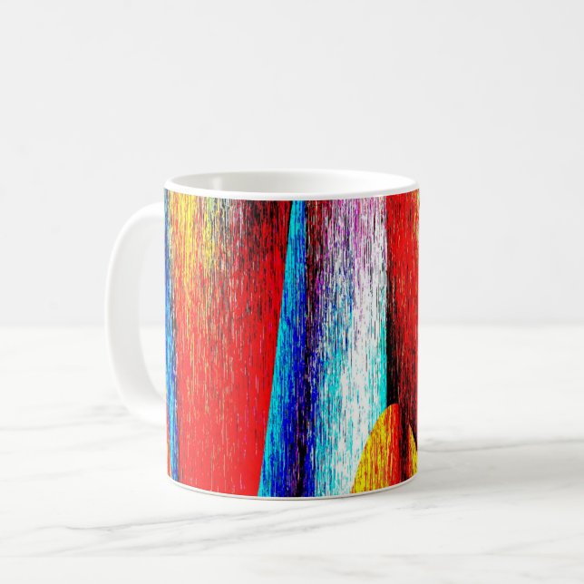 Grunge Rainbow Coffee Mug (Front Left)