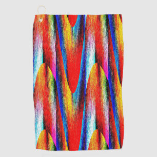 Grunge Rainbow Golf Towel