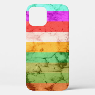 Grunge rainbow stripes wall graphic Case-Mate iPho iPhone 12 Pro Case