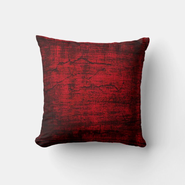 Grunge Red Paint abstract art Cushion (Front)