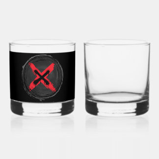 Grunge Red Xpression  Whiskey Glass