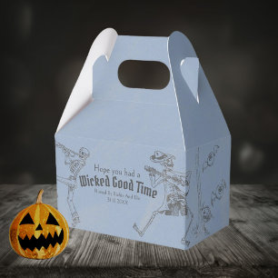 Grunge Retro Black Halloween Party Favour Box