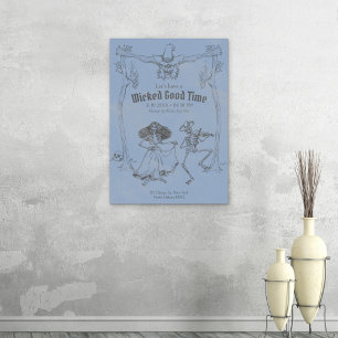 Grunge Retro Black Halloween Party Poster