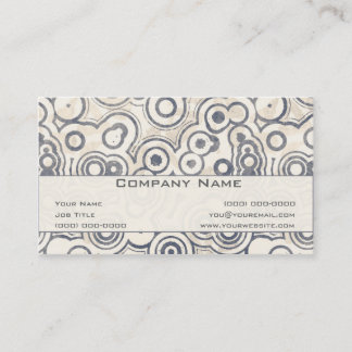 Grunge Retro Circles Business Card