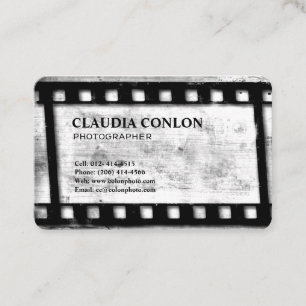 Grunge Retro Cool Old Film Maker Movie Business Card
