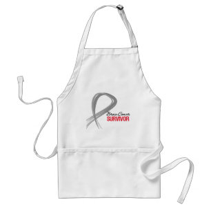 Grunge Ribbon Brain Cancer Survivor Standard Apron