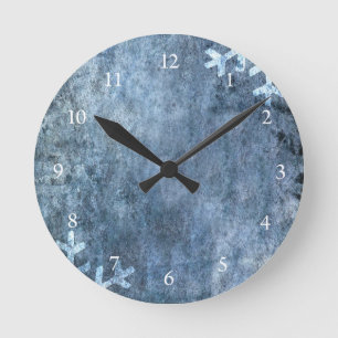 Grunge rock background round clock