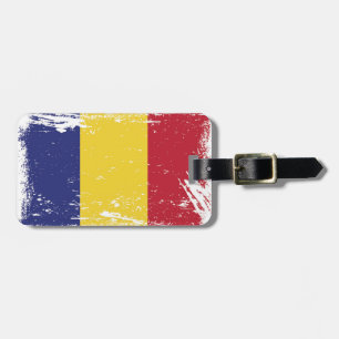 Grunge Romania Flag Luggage Tag