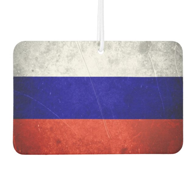 Grunge Russian Flag Car Air Freshener (Front)