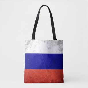 Grunge Russian Flag Tote Bag