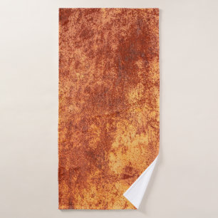 Grunge rusted metal texture, rust and oxidised met bath towel
