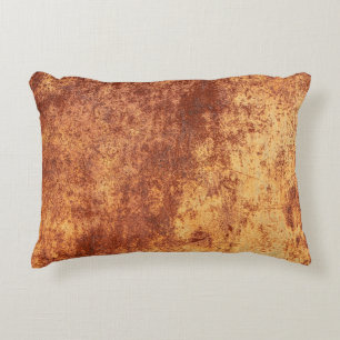 Grunge rusted metal texture, rust and oxidised met decorative cushion