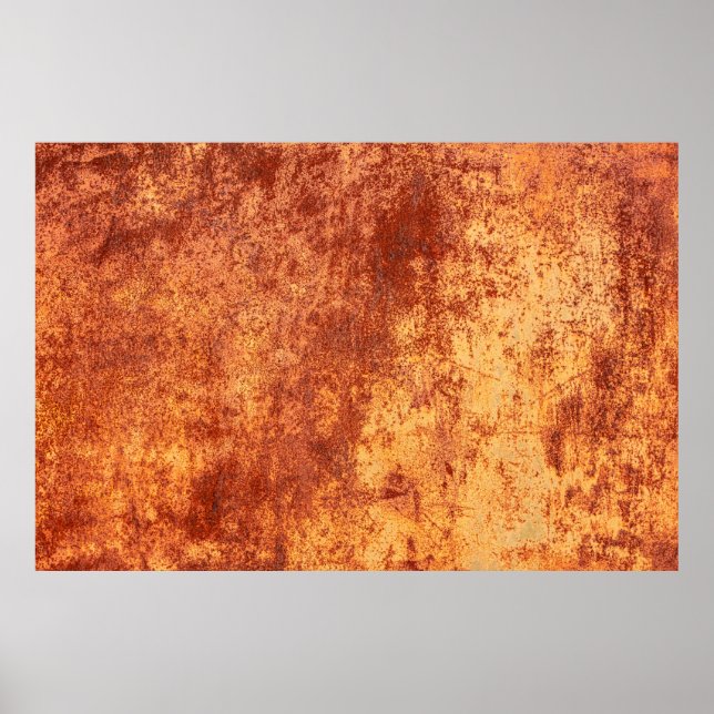 Grunge rusted metal texture, rust and oxidised met poster (Front)