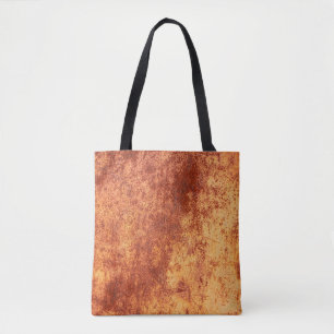 Grunge rusted metal texture, rust and oxidised met tote bag