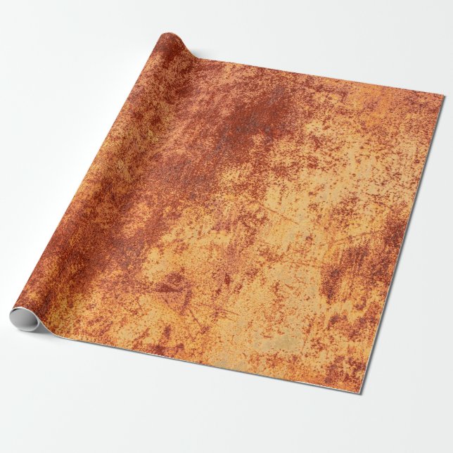 Grunge rusted metal texture, rust and oxidised met wrapping paper (Unrolled)