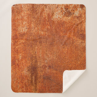 Grunge rusted metal texture. Rusty corrosion and o Sherpa Blanket