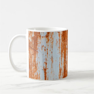 grunge rusty steel wall background and texture coffee mug