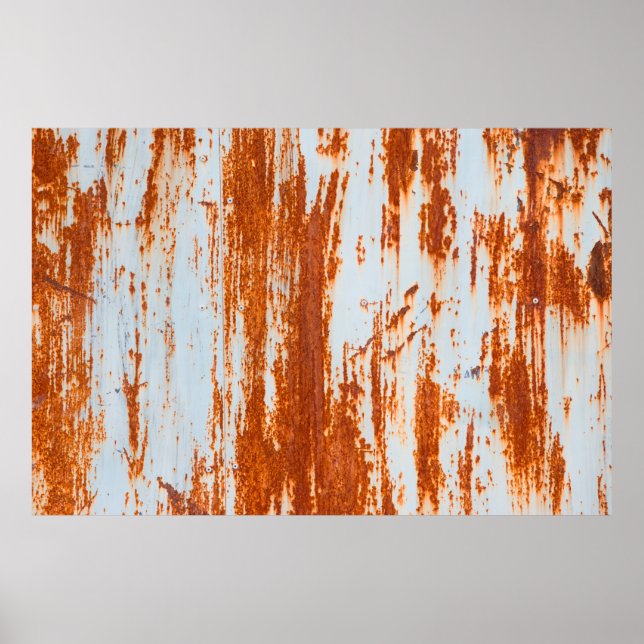 grunge rusty steel wall background and texture poster (Front)