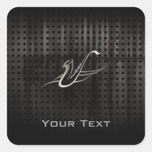 Grunge Saxophone Square Sticker