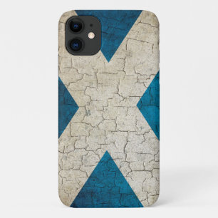 Grunge Scotland flag iPhone 11 Case