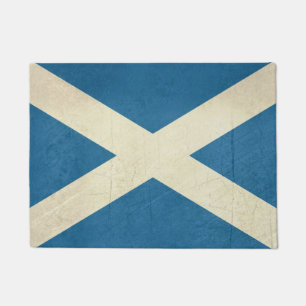 Grunge Scottish Flag Illustration Doormat