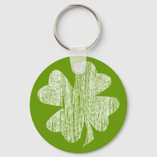 Grunge Shamrock Key Ring