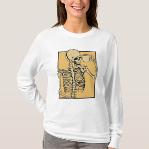 Grunge Skeleton Coffee Cup Mug Coffeedrinkers Skul T-Shirt