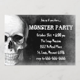 Grunge Skull Invitation