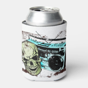 Grunge skull listening to a retro 80s boom box… can cooler