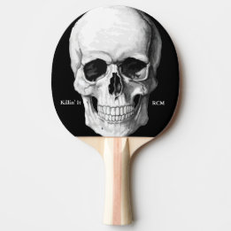 Grunge Skull Monogram Ping Pong Paddle