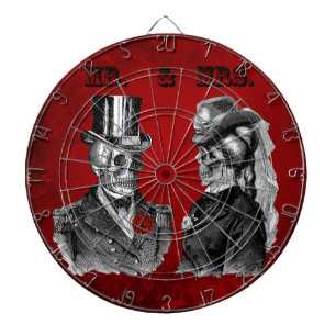 Grunge Skull Wedding & Anniversary Party Dartboard