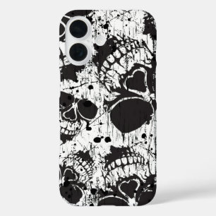 grunge skulls iPhone 16 case