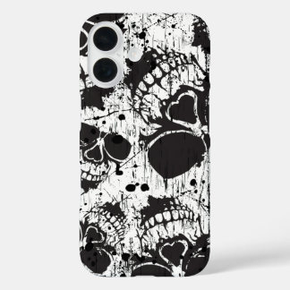 grunge skulls iPhone 16 case
