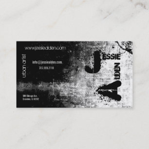 grunge snow business card
