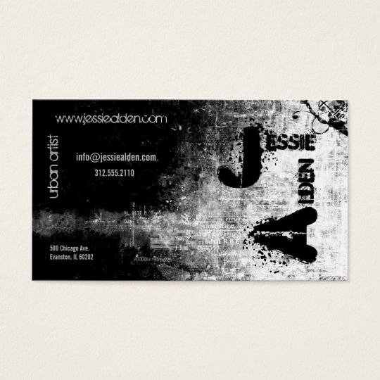 grunge snow business card