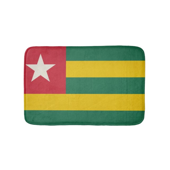 Grunge sovereign state flag of country of Togo Bath Mat (Front)