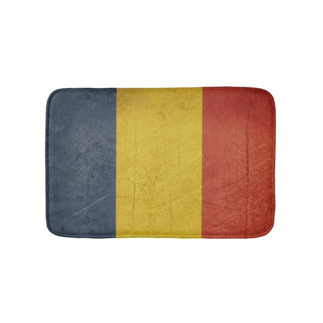 Grunge sovereign state flag of Romania Bath Mat (Front)