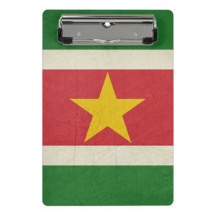 Grunge sovereign state flag of Suriname Mini Clipboard