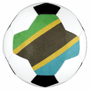 Grunge Sovereign state flag of Tanzania Football