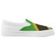 Grunge Sovereign state flag of Tanzania Slip On Shoes (Left Shoe Inside)
