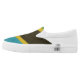 Grunge Sovereign state flag of Tanzania Slip On Shoes (Left Shoe Outside)