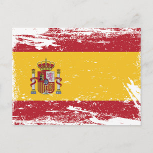 Grunge Spain Flag Postcard
