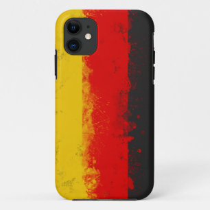 Grunge Splatter Painted Flag of Germany iPhone 11 Case