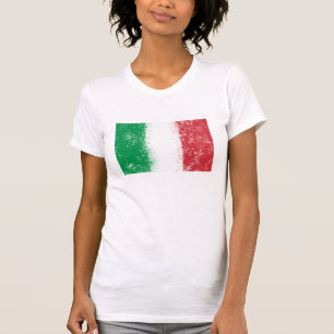 Grunge Splatter Painted Flag of Italy T-Shirt